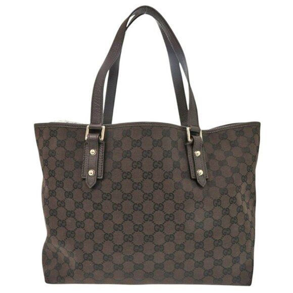 GUCCI GG Canvas Brown Tote Bag - Picture 2 of 9